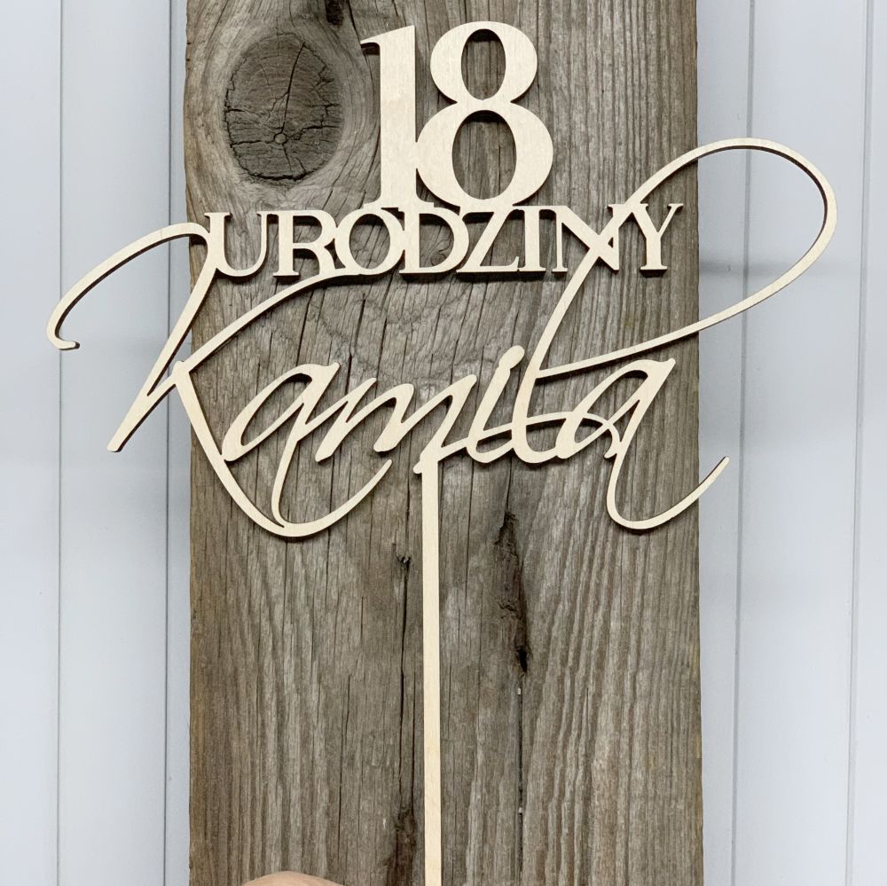 topper na tort na osiemnastkę